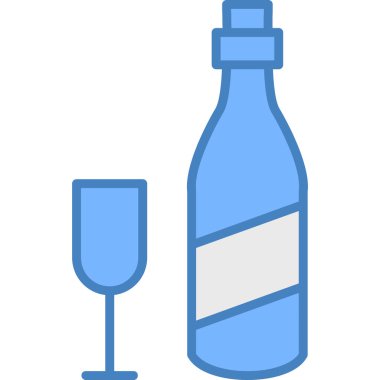 doldurulmuş cam içki ikonu - taslak biçimi