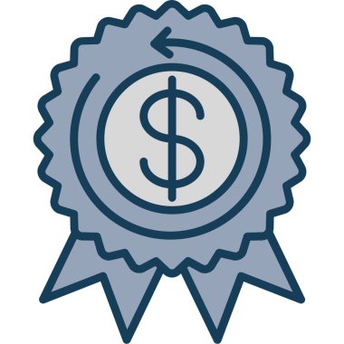 Dolar işareti. Web simgesi basit illüstrasyon