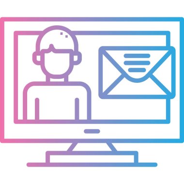 çevrimiçi web pazarlama simgesi vektör illüstrasyonu