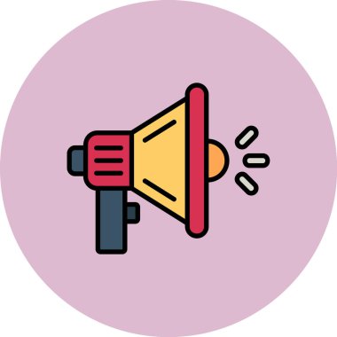 Megafon ikonu vektör illüstrasyonu