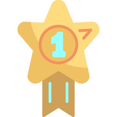 Madalya. Web simgesi basit illüstrasyon