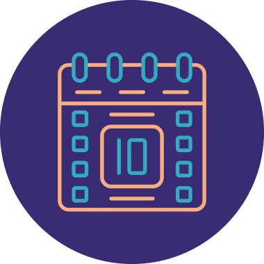 Takvim simgesinin vektör illüstrasyonu