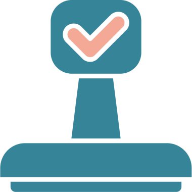 İşaretleme simgesi vektör illüstrasyonunu kontrol et