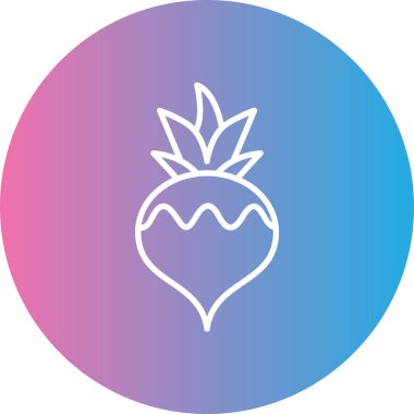 Benzersiz tropikal meyve vektör çizgisi simgesi