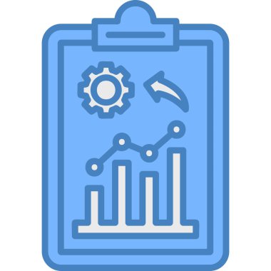Doldurulmuş ana hatlar biçiminde veri grafik simgesi analiz et