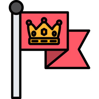 Bayrak. Web simgesi basit illüstrasyon