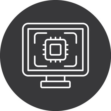 vektör lcd simgesi illüstrasyonu