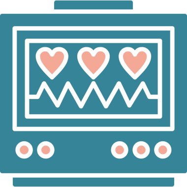 Kalp. Web simgesi basit illüstrasyon