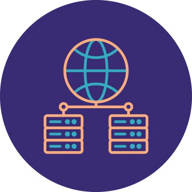 Genel ağ simgesinin vektör illüstrasyonu