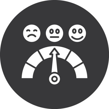 üzgün müşteri memnuniyeti simgesi, basit biçim