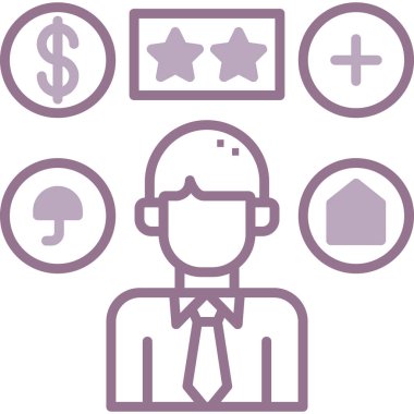 Müşteri servisi düz vektör simgesi