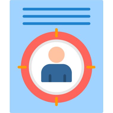 iş düz vektör simgesi