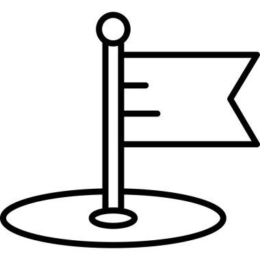 bayrak bayrak simgesi ana hat biçiminde