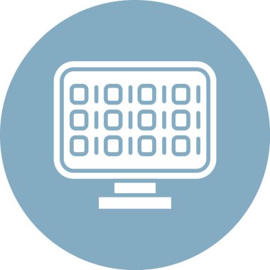 veri merkezi düz simgesi, vektör, illüstrasyon