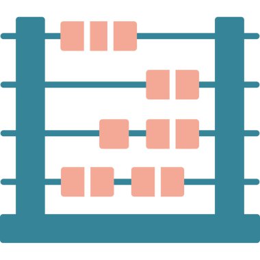 Abaküs. Web simgesi basit illüstrasyon