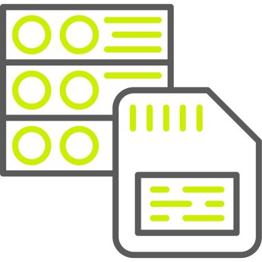 veri tabanı veritabanı simgesi ana hat biçiminde