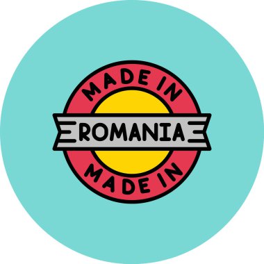 Romanya yapımı - yuvarlak rozet