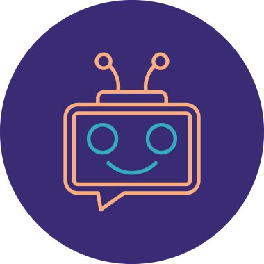 Robot vektör illüstrasyon simgesi basit tasarım