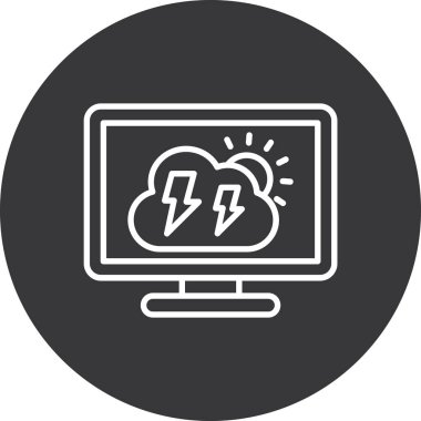 Bulut simgesinin vektör illüstrasyonu