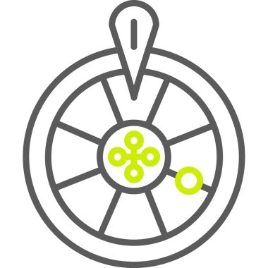 Bir pusula simgesinin vektör illüstrasyonu