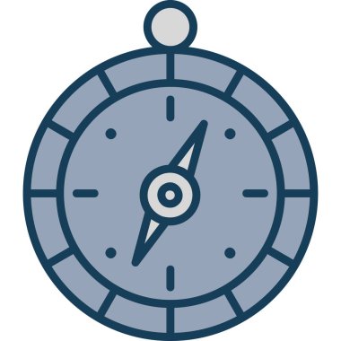 Pusula. Web simgesi basit illüstrasyon