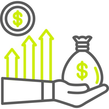 İş büyümesi düz vektör çizimi