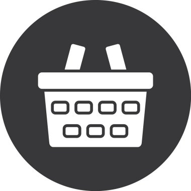Sepet. Web simgesi basit illüstrasyon