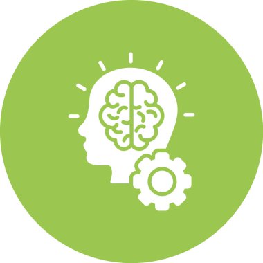 beyin ikonu vektör çizimi tasarımı