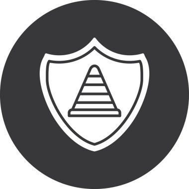 kalkan ikon vektör illüstrasyonu