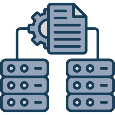 sunucu veritabanı simgesi doldurulmuş dış hat biçimi