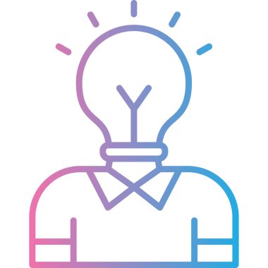 Yaratıcı bir fikir simge vektör çizim