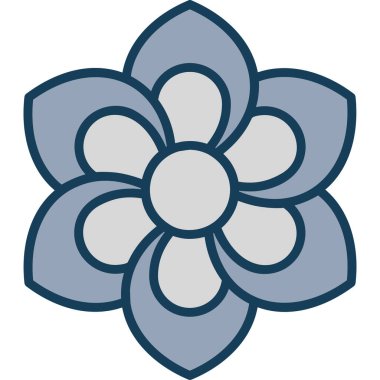 Çiçek. Web simgesi vektör illüstrasyonu