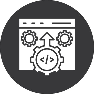 Web geliştirme simgesi vektör illüstrasyonu