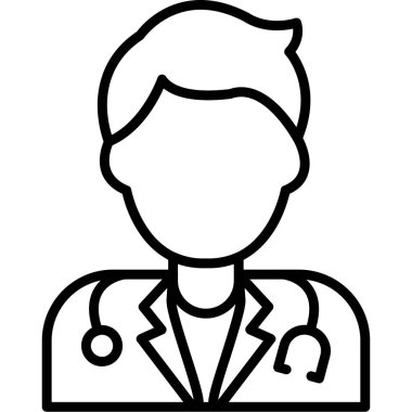 Erkek doktor vektör simgesi