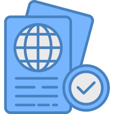 pasaport web simgesi basit tasarım