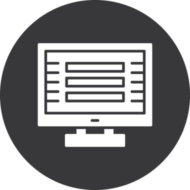 Bilgisayar. Web simgesi basit illüstrasyon