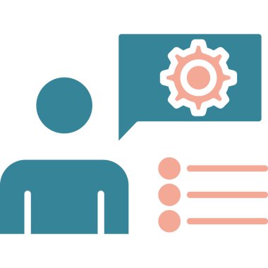 Sohbet Simgesi, Basit Renk Vektörü İllüstrasyonu