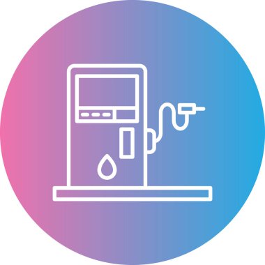 Benzin istasyonu. Basit resimleme