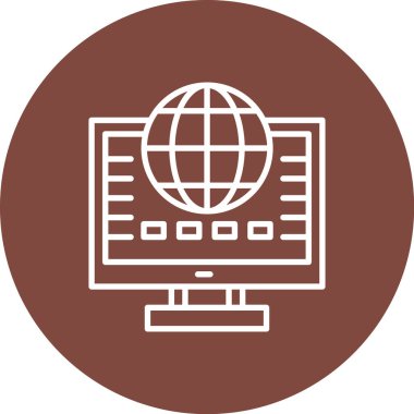 İnternet Vektörü Kabartma Simgesi Tasarımı