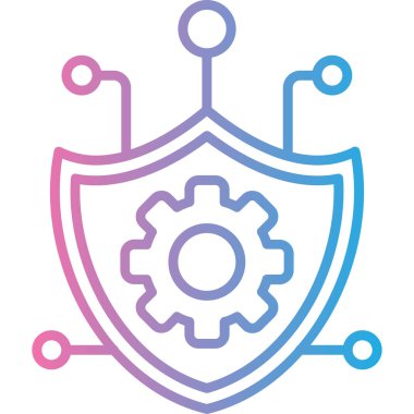 siber koruma simgesi, vektör illüstrasyonu