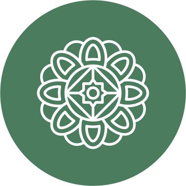 Bir çiçek simgesinin vektör illüstrasyonu