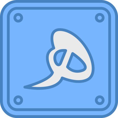 Çizgi film simgesinin vektör çizimi