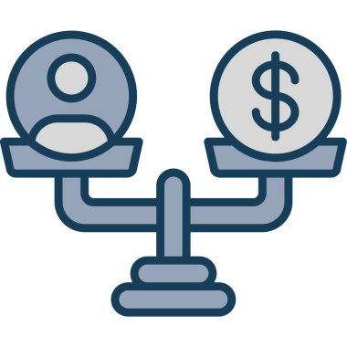 iş ve finans satırı vektör simgesi.