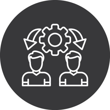 iş insanları simgesi vektör illüstrasyonu