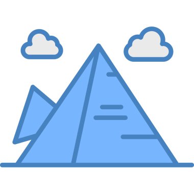 Piramit. Web simgesi basit illüstrasyon