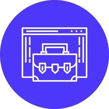 Çanta simgesinin vektör illüstrasyonu