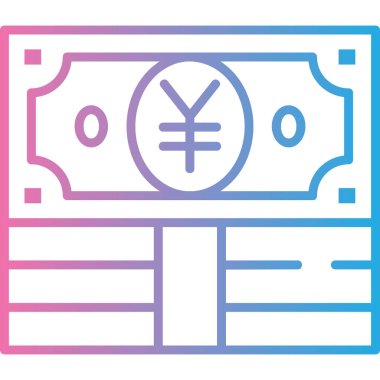 yen vektör simgesi, basit tasarım