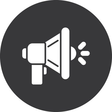 megafon ikonu. Megone vektör simgesi web tasarımının basit bir gösterimi