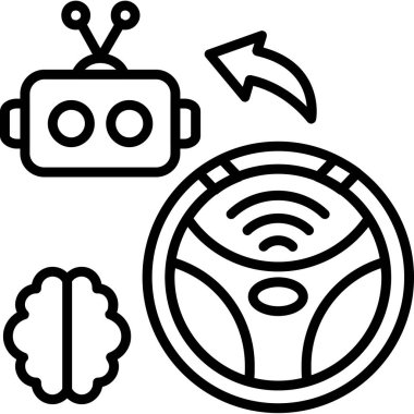 Kablosuz. Web simgesi basit illüstrasyon