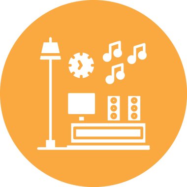 Bir müzik simgesinin vektör illüstrasyonu